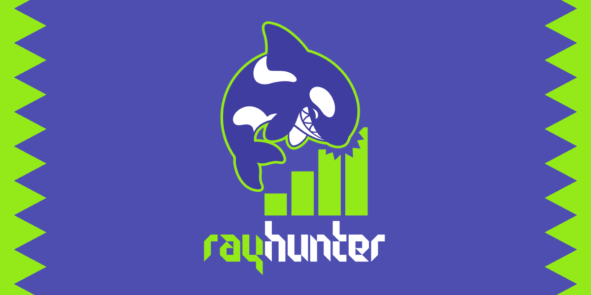 Rayhunter The logo for Rayhunter. Image is of a purple orca who was taken a bite of cell phone signal bars.