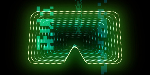 eXtended Reality (XR) VR glasses that say Come Back with a Warrant